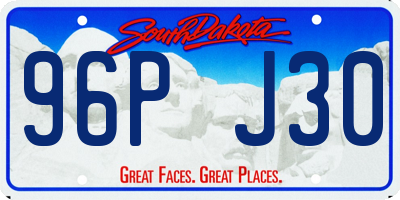 SD license plate 96PJ30