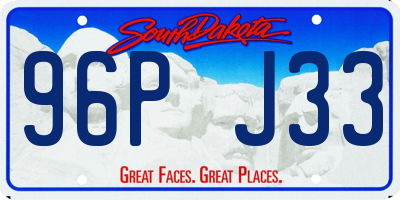 SD license plate 96PJ33