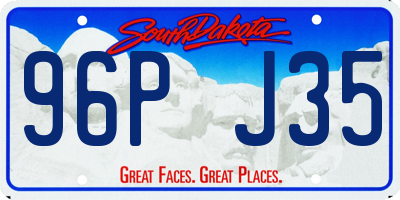 SD license plate 96PJ35