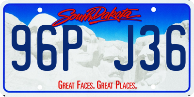 SD license plate 96PJ36