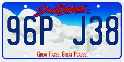 SD license plate 96PJ38
