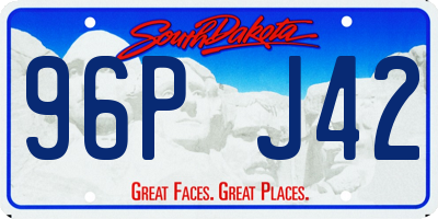 SD license plate 96PJ42