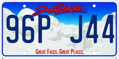 SD license plate 96PJ44
