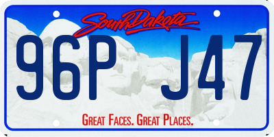 SD license plate 96PJ47