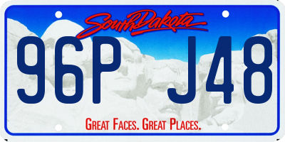SD license plate 96PJ48
