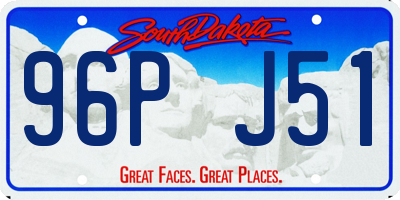 SD license plate 96PJ51