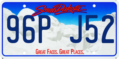 SD license plate 96PJ52