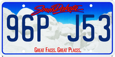 SD license plate 96PJ53