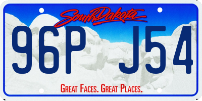 SD license plate 96PJ54