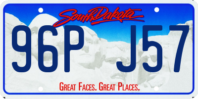 SD license plate 96PJ57