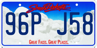 SD license plate 96PJ58