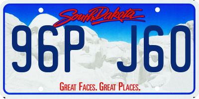 SD license plate 96PJ60