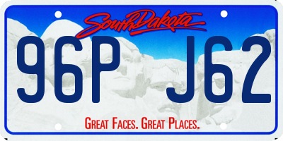 SD license plate 96PJ62