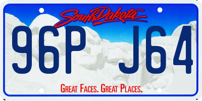 SD license plate 96PJ64