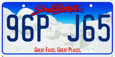 SD license plate 96PJ65