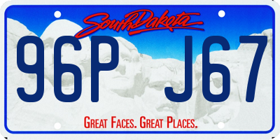 SD license plate 96PJ67