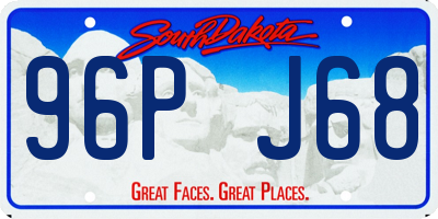 SD license plate 96PJ68