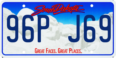 SD license plate 96PJ69