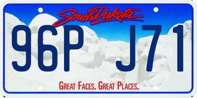 SD license plate 96PJ71