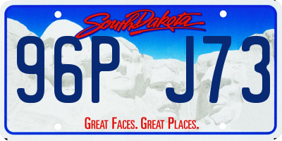 SD license plate 96PJ73