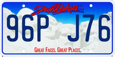SD license plate 96PJ76