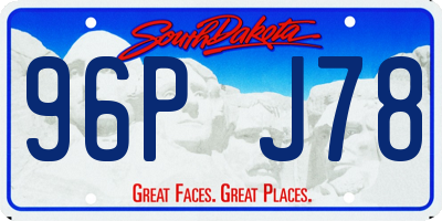 SD license plate 96PJ78
