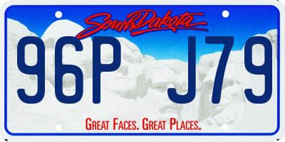 SD license plate 96PJ79