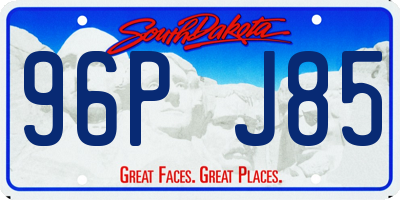 SD license plate 96PJ85