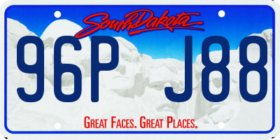 SD license plate 96PJ88