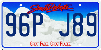 SD license plate 96PJ89