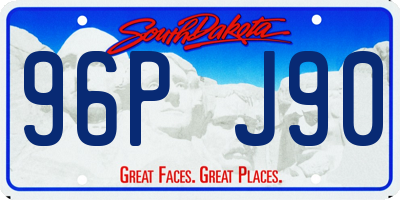 SD license plate 96PJ90