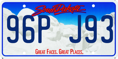 SD license plate 96PJ93