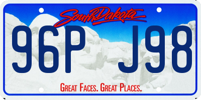 SD license plate 96PJ98