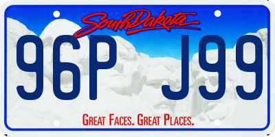 SD license plate 96PJ99