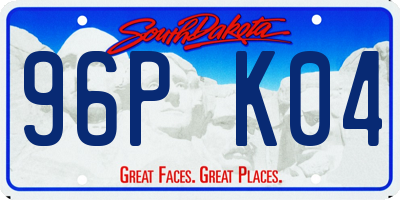 SD license plate 96PK04