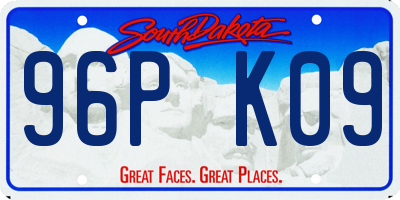 SD license plate 96PK09