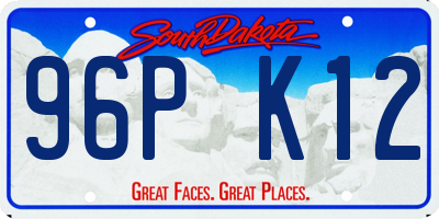 SD license plate 96PK12