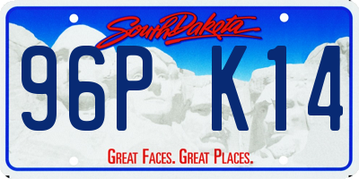 SD license plate 96PK14