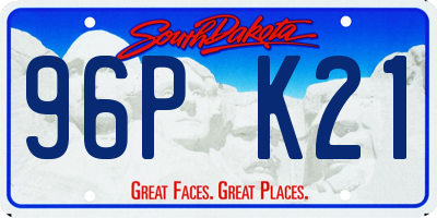 SD license plate 96PK21