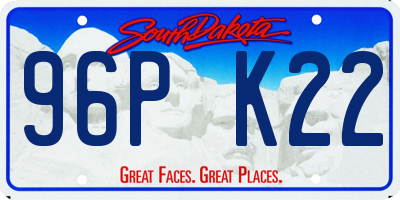 SD license plate 96PK22