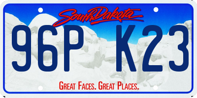 SD license plate 96PK23