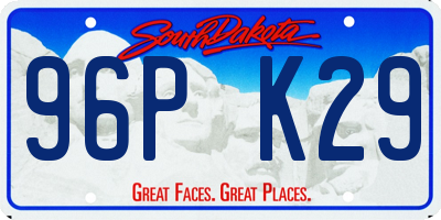 SD license plate 96PK29