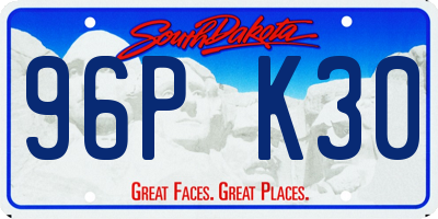 SD license plate 96PK30