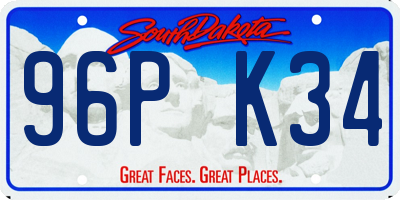 SD license plate 96PK34