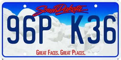 SD license plate 96PK36