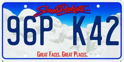 SD license plate 96PK42