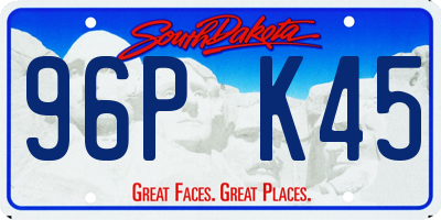 SD license plate 96PK45