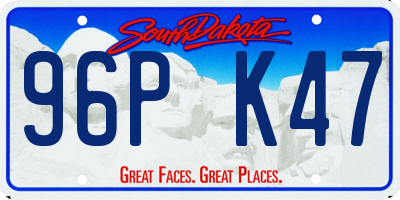 SD license plate 96PK47