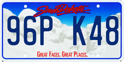 SD license plate 96PK48