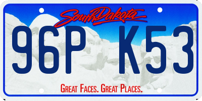 SD license plate 96PK53